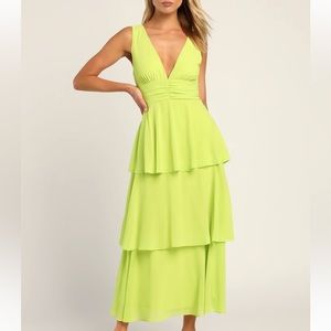 Lime green dress smalll